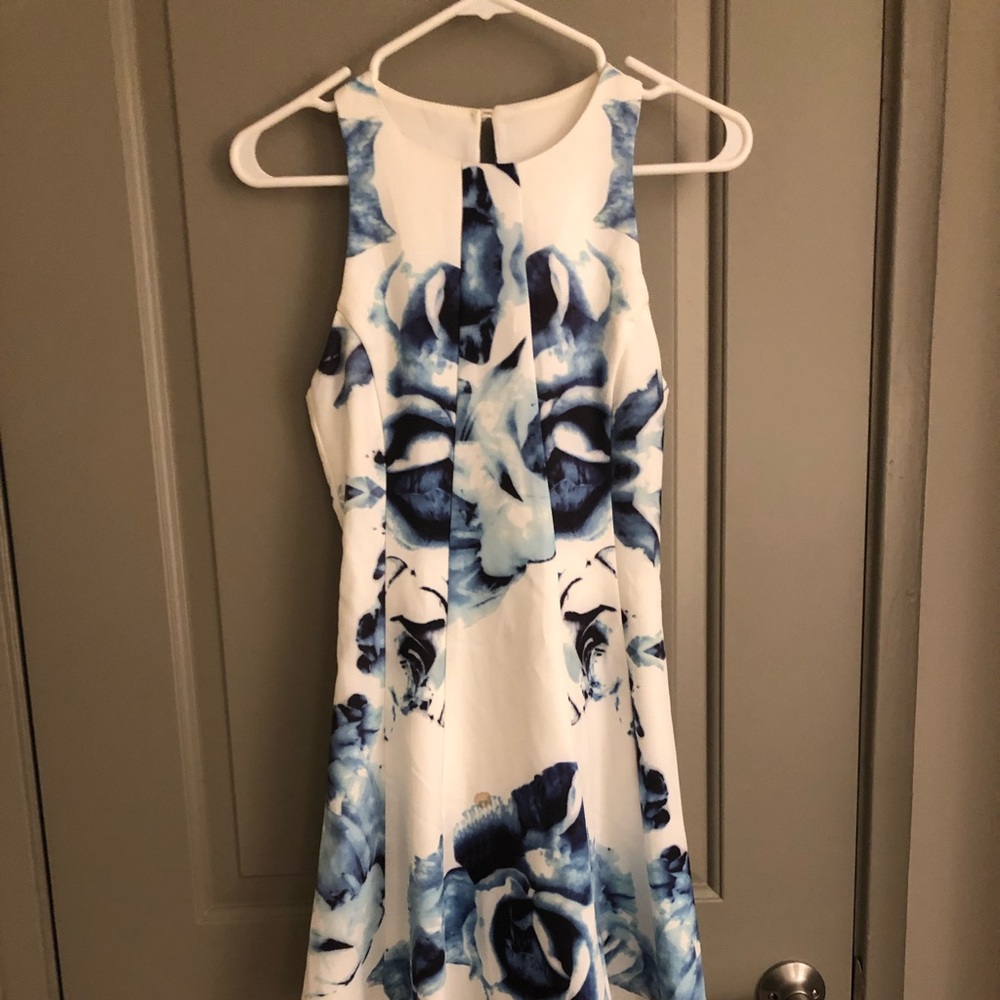 Lulus Blue and White Dress